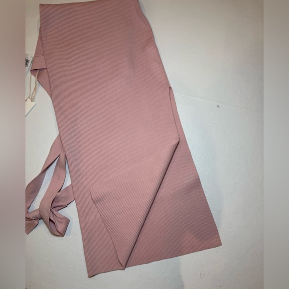 NWT Aritzia Wilfred Womens Cayenne Knit Halter Poetic Pink MIDI Dress Small $168 - Picture 8 of 9